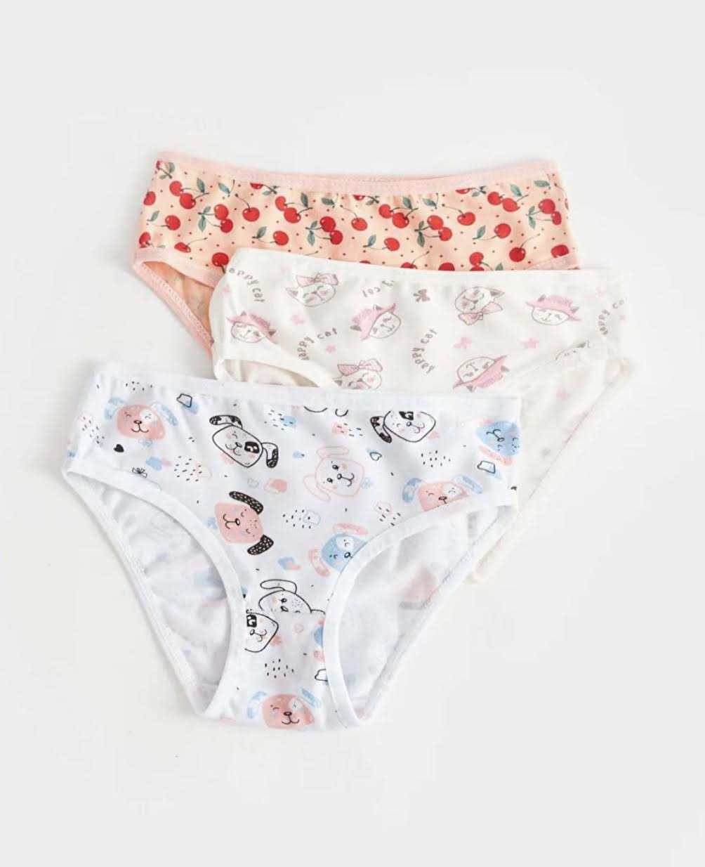 Poli 12 Adet Kız Çocuk Desenli Slip Külot