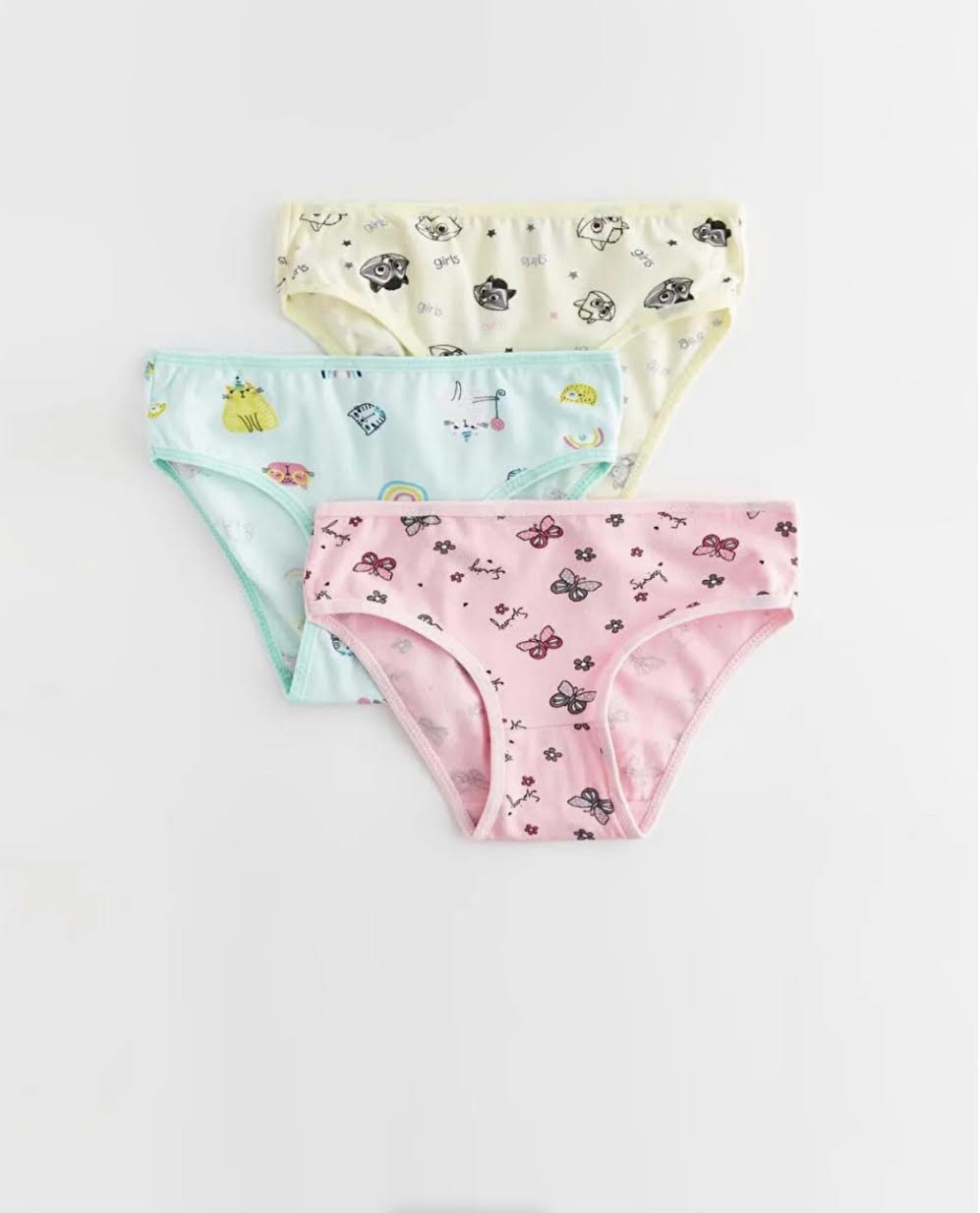 Poli 12 Adet Kız Çocuk Desenli Slip Külot
