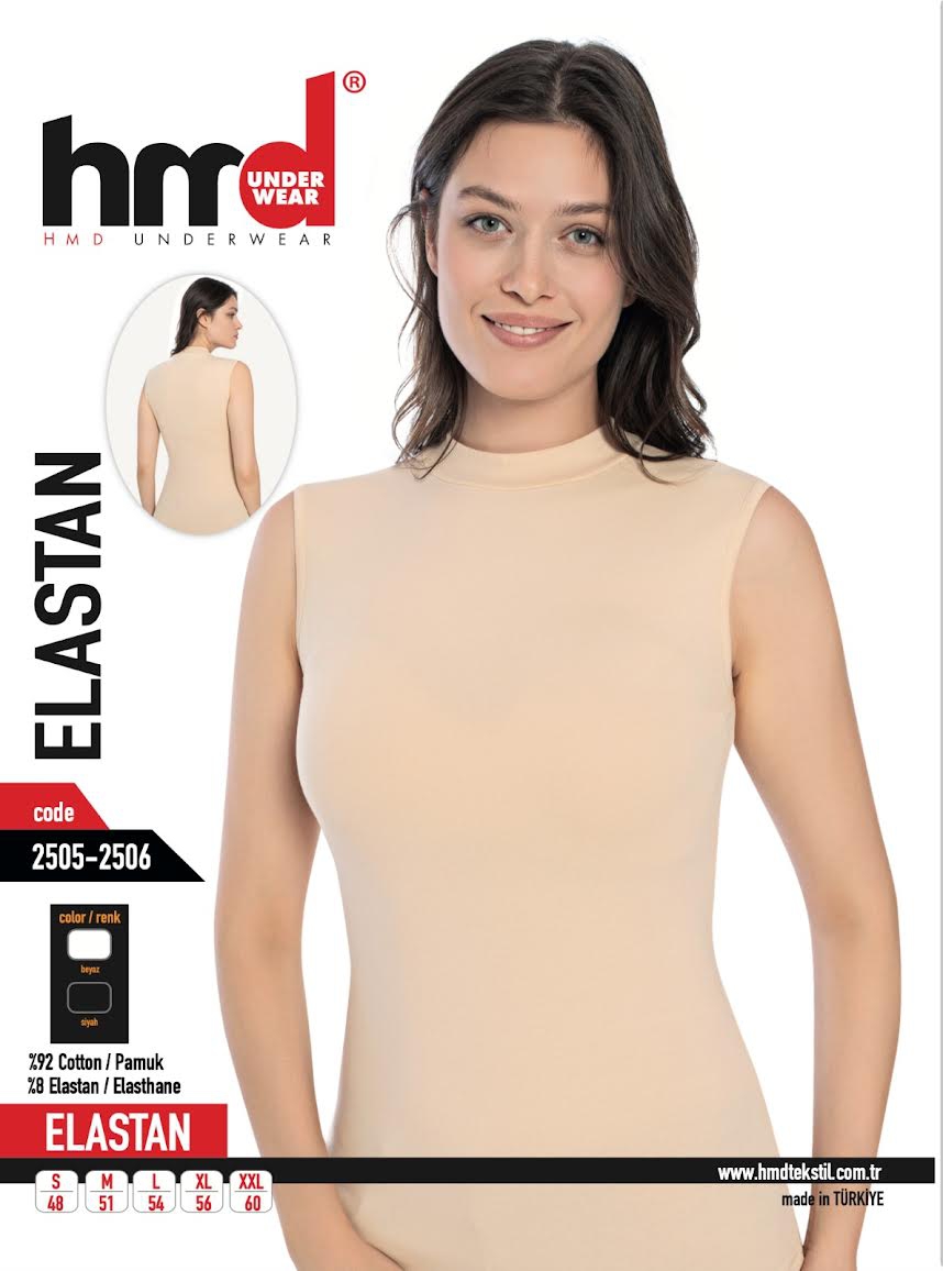Hmd 6 Adet Sıfır Kol Boğazlı Body Atlet 2505-2506