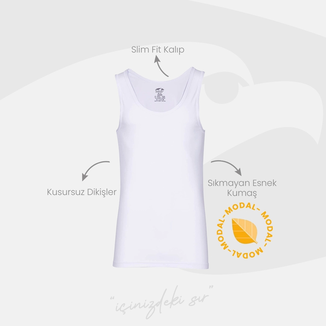 Şahin 6 Adet Modal Erkek Atlet 10032