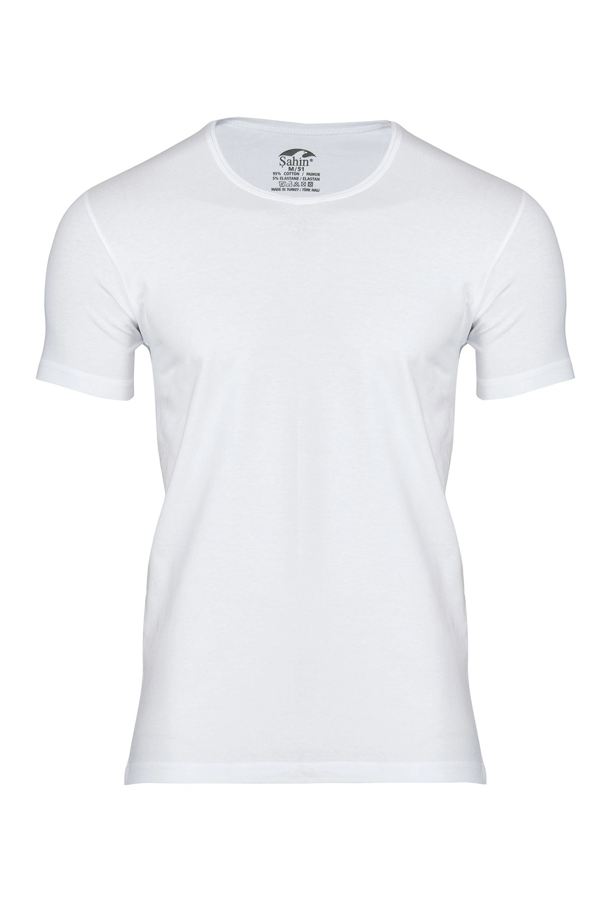 Şahin 6 Adet Erkek Pamuklu Likralı Kısa Kol Erkek Tshirt 10051