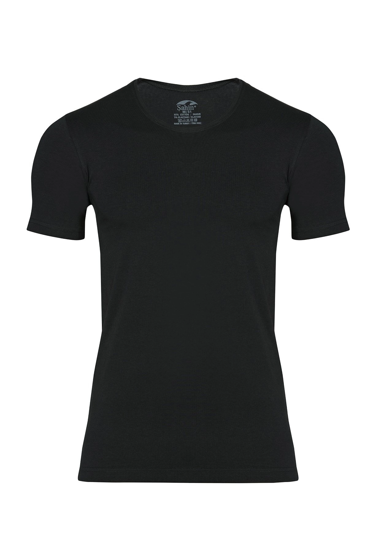 Şahin 6 Adet Erkek Pamuklu Likralı Kısa Kol Erkek Tshirt 10051