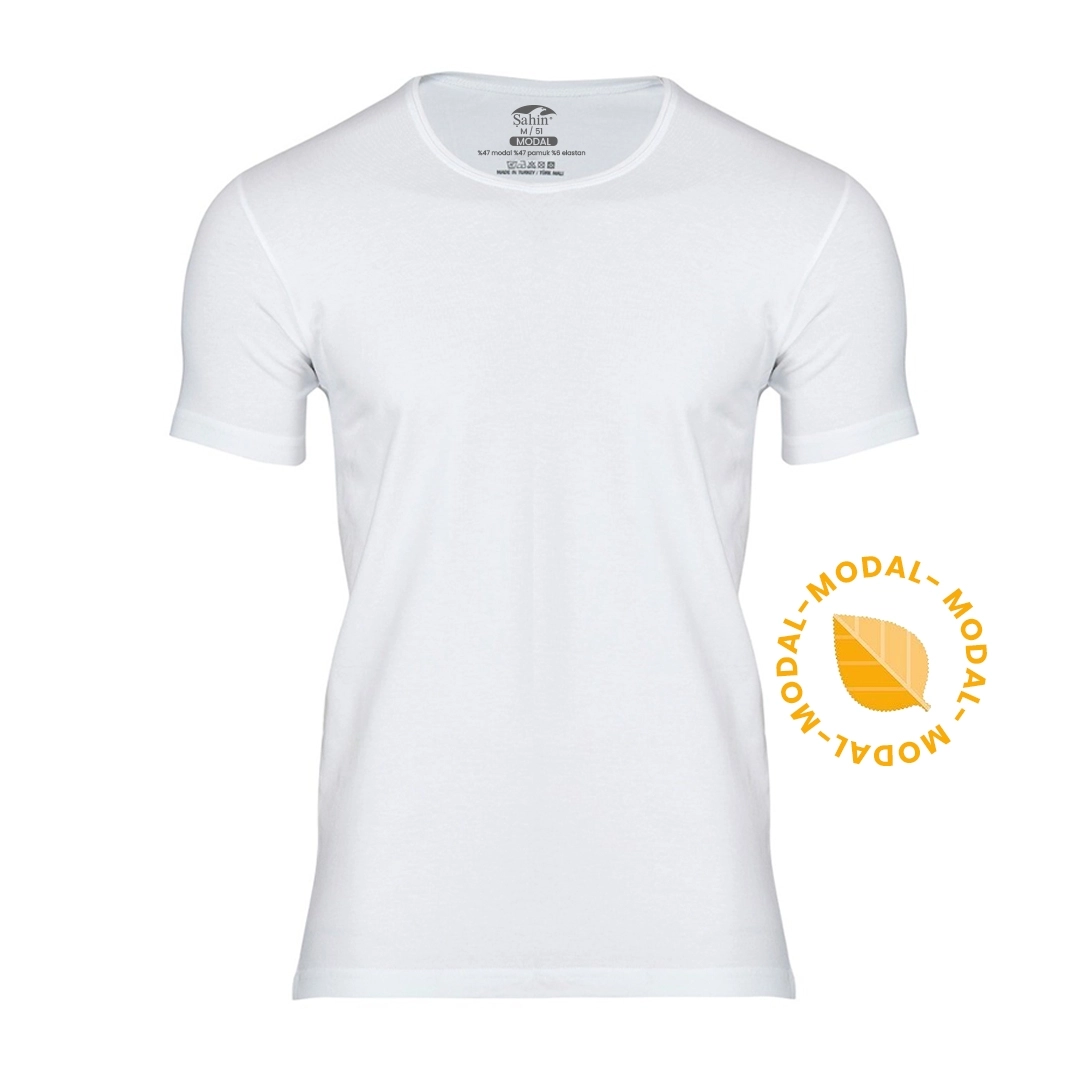 Şahin 6 Adet Erkek Modal Bisiklet Yaka Tshirt 10066