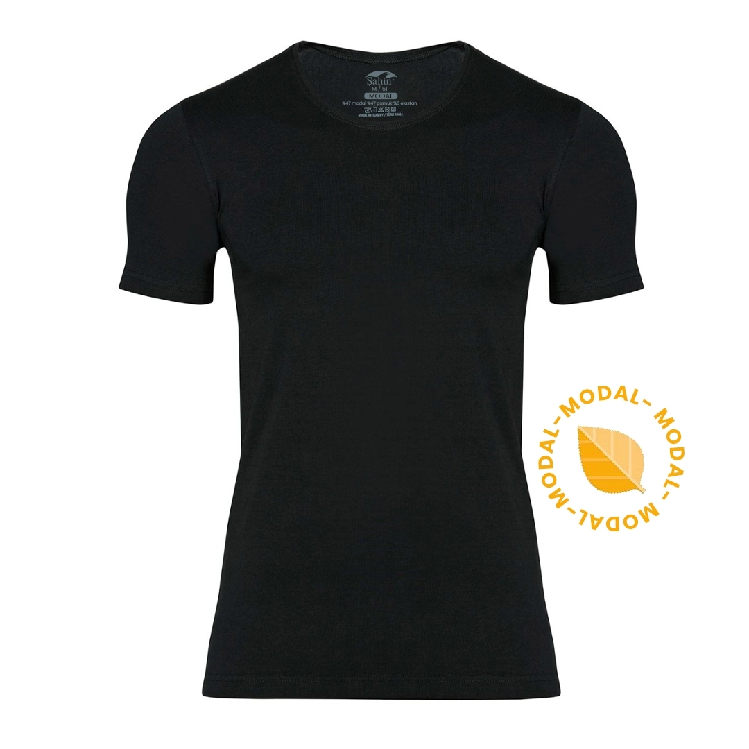 Şahin 6 Adet Erkek Modal Bisiklet Yaka Tshirt 10066