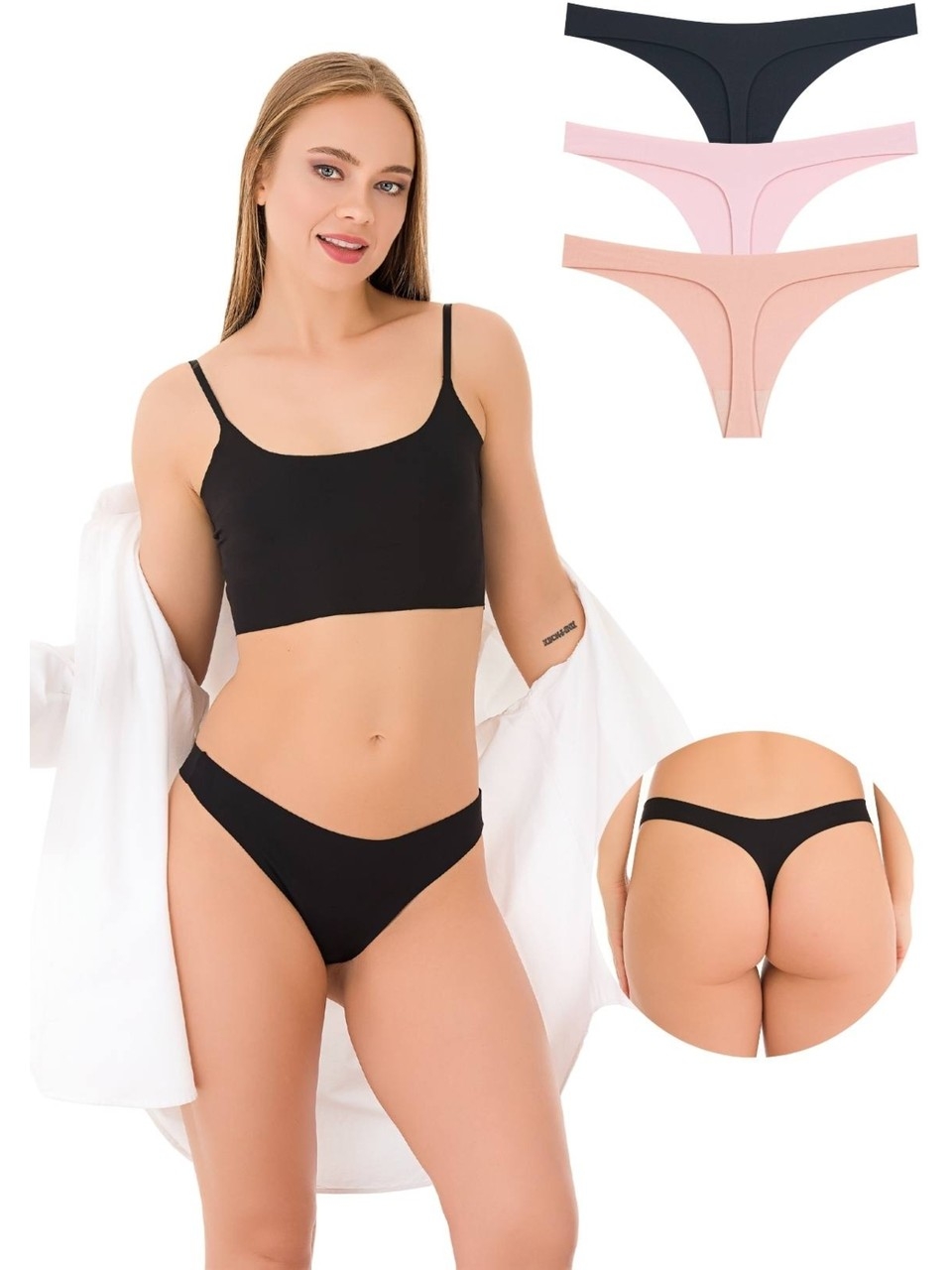 New Lilla 10 Adet Kadın Lazer String Tanga Külot 351