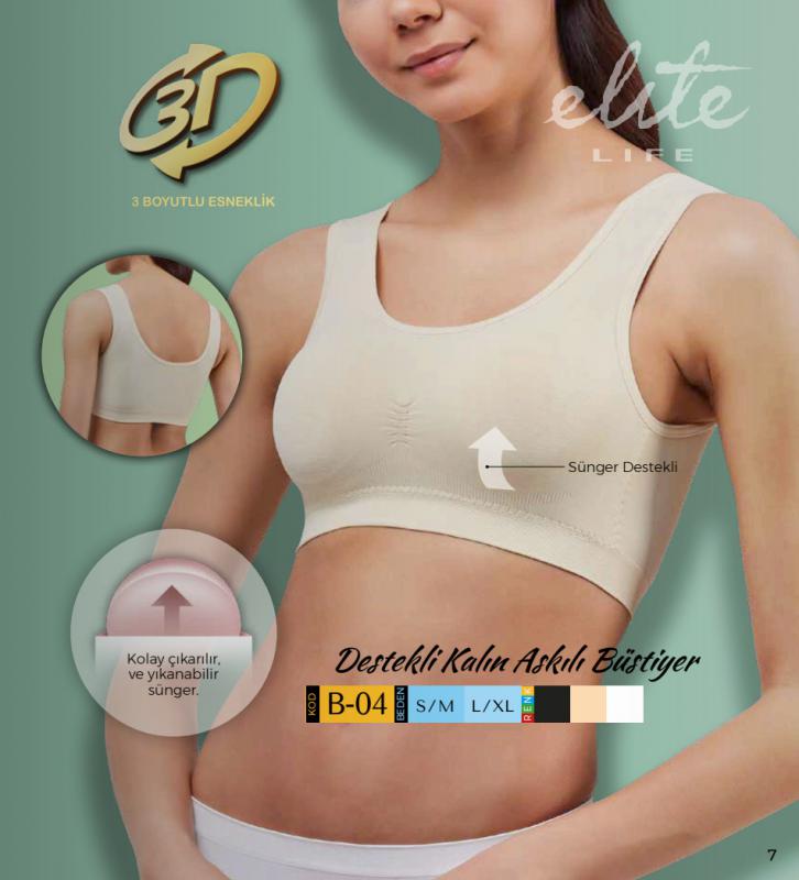 Elite Life Kadın Kalın Askılı Sünger Destekli Büstiyer