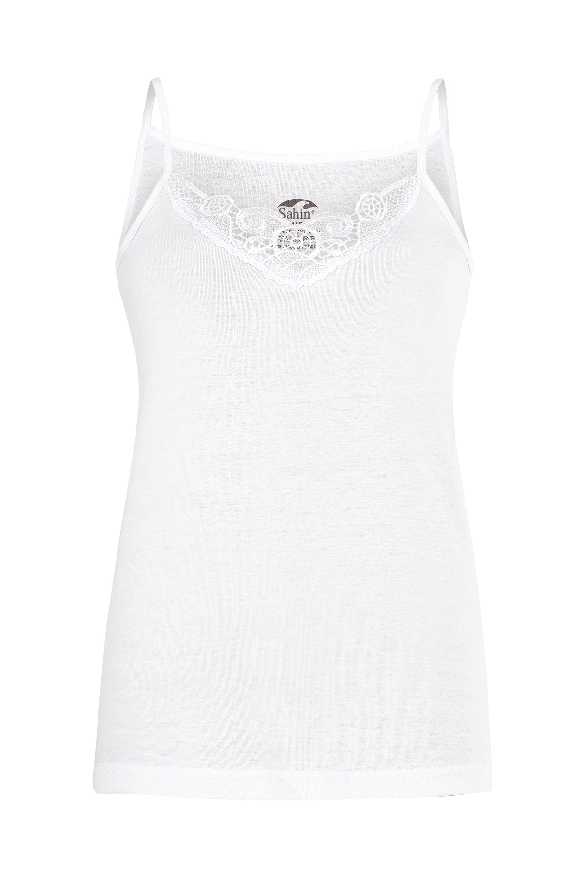 Şahin 6 Adet Kadın İp Askı Güpürlü Atlet 30100