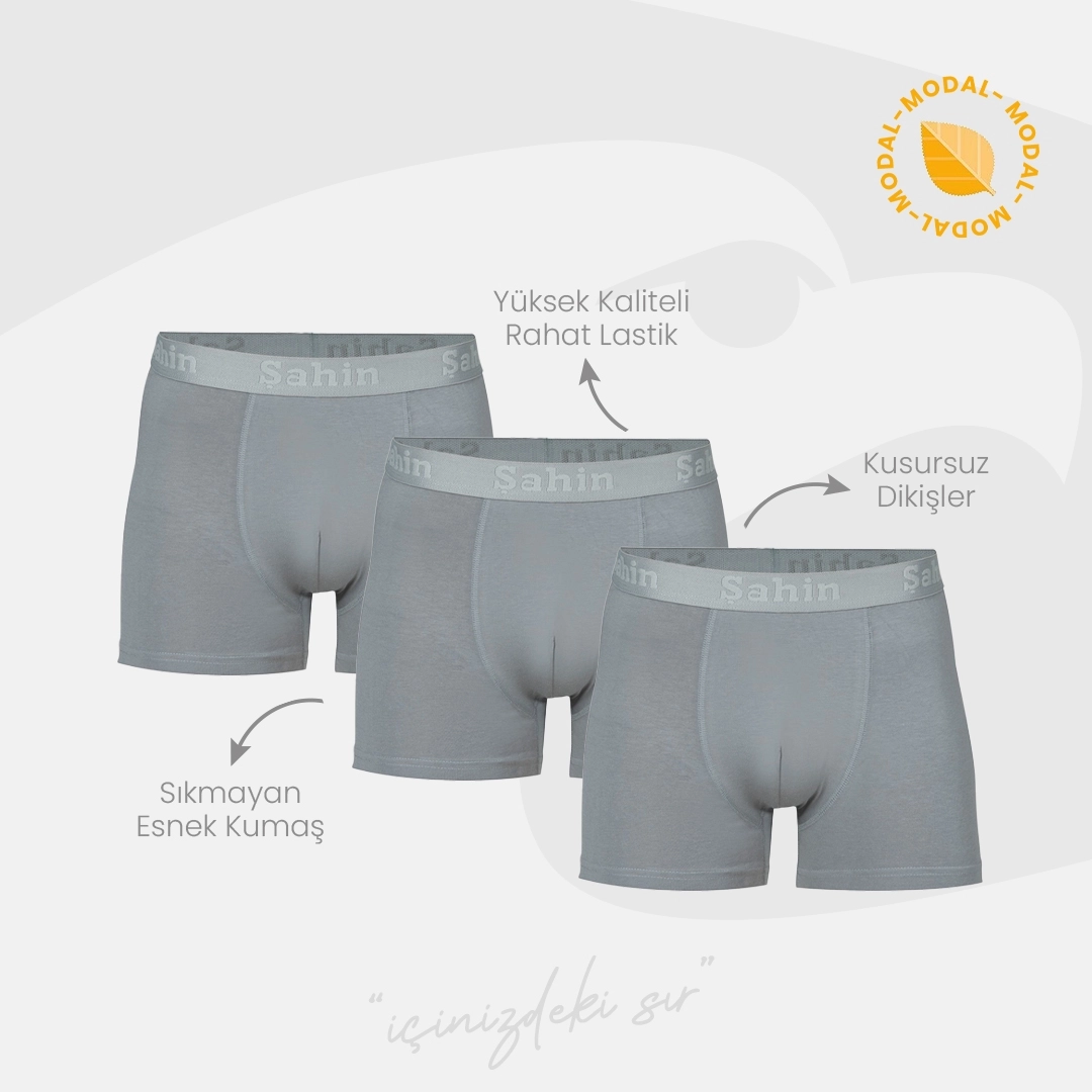 Şahin 6 Adet Erkek Modal Likralı Boxer 70055