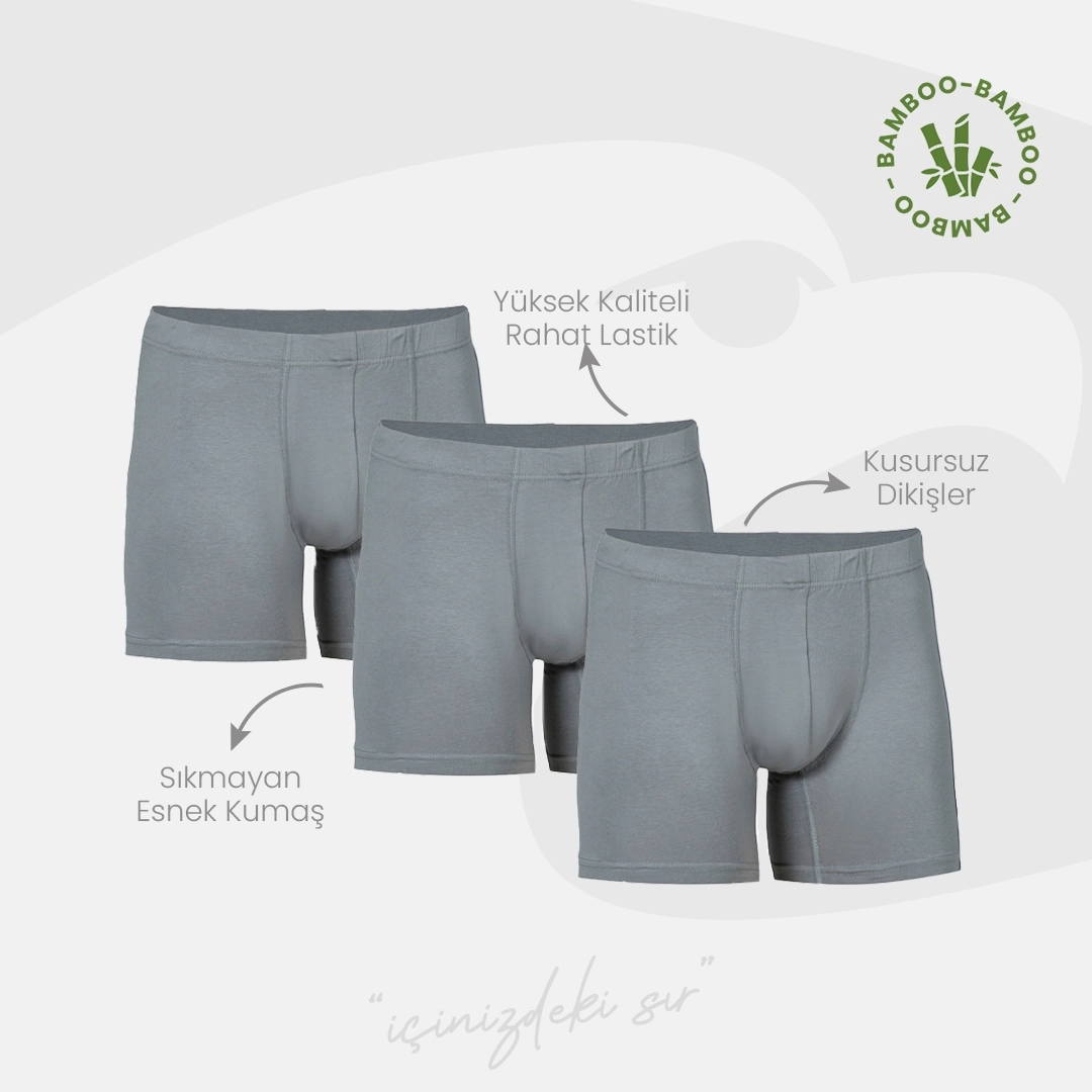 Şahin 6 Adet Erkek Bambu Boxer Şort 70059
