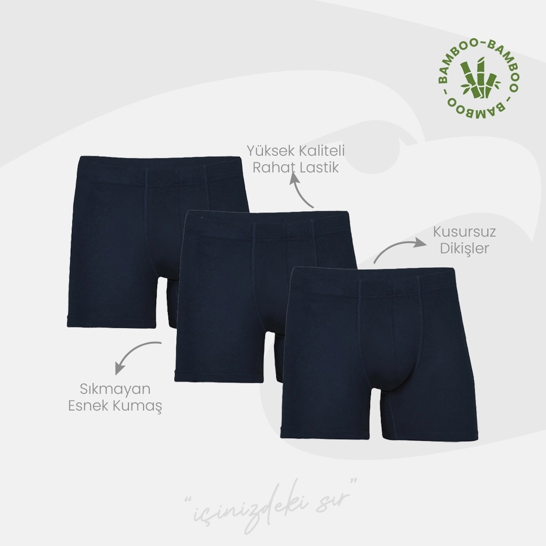 Şahin 6 Adet Erkek Bambu Boxer Şort 70059