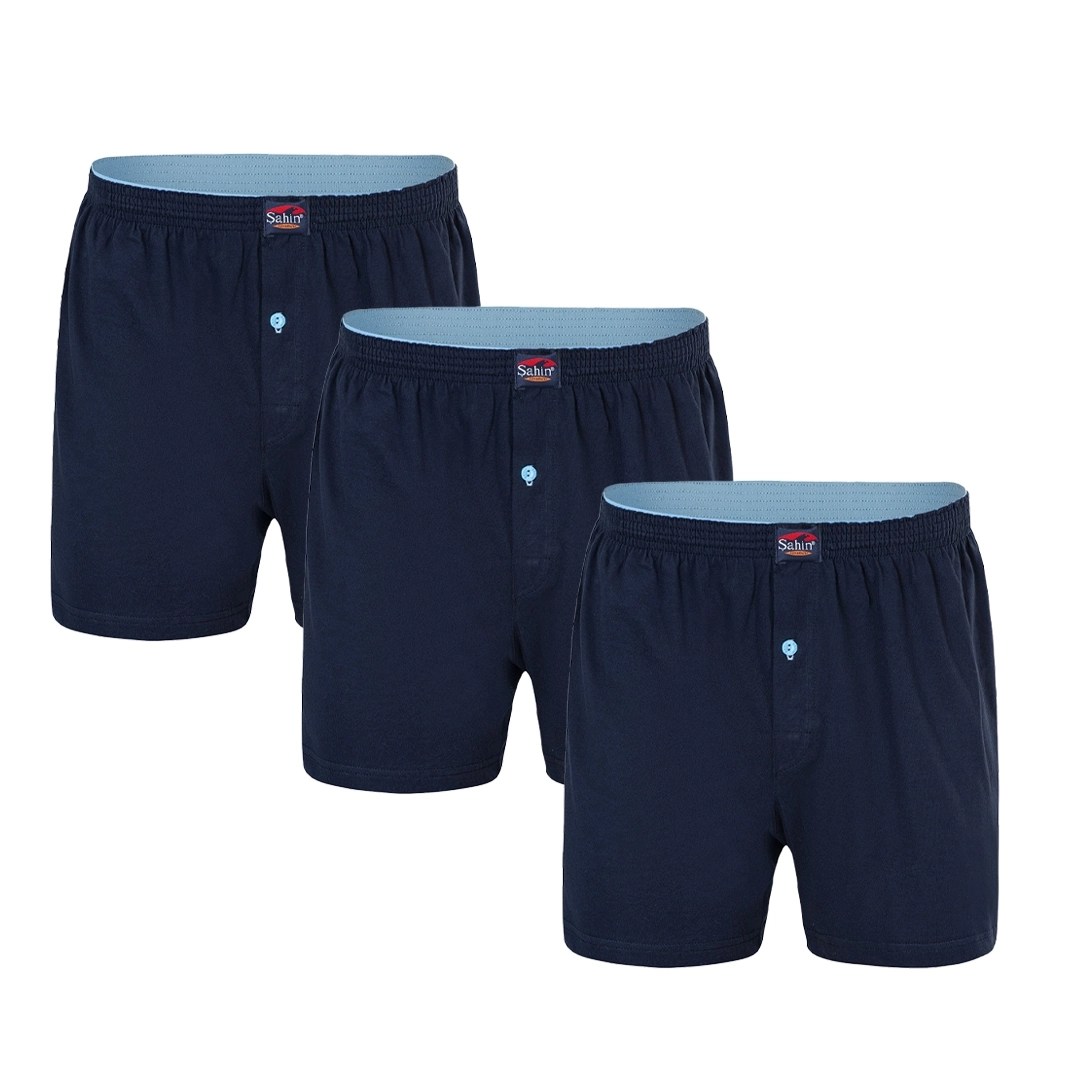 Şahin 6 Adet Erkek Düğmeli Havlu Bel Lastik Boxer 70060