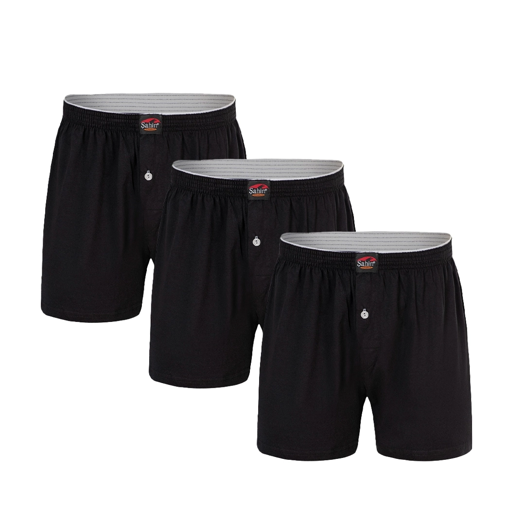 Şahin 6 Adet Erkek Düğmeli Havlu Bel Lastik Boxer 70060