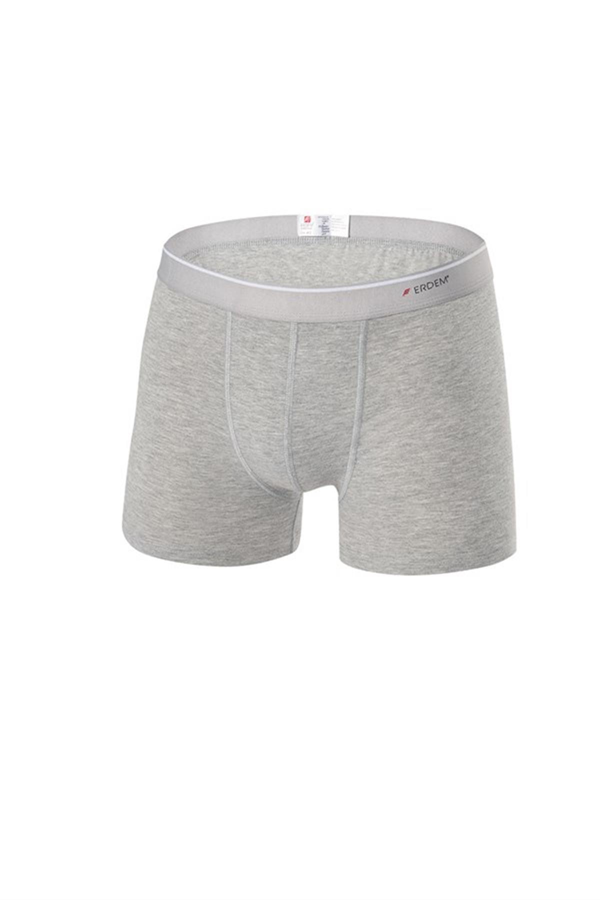Erdem 3’lü Paket Erkek Siyah-Beyaz-Gri Basic Boxer 1491
