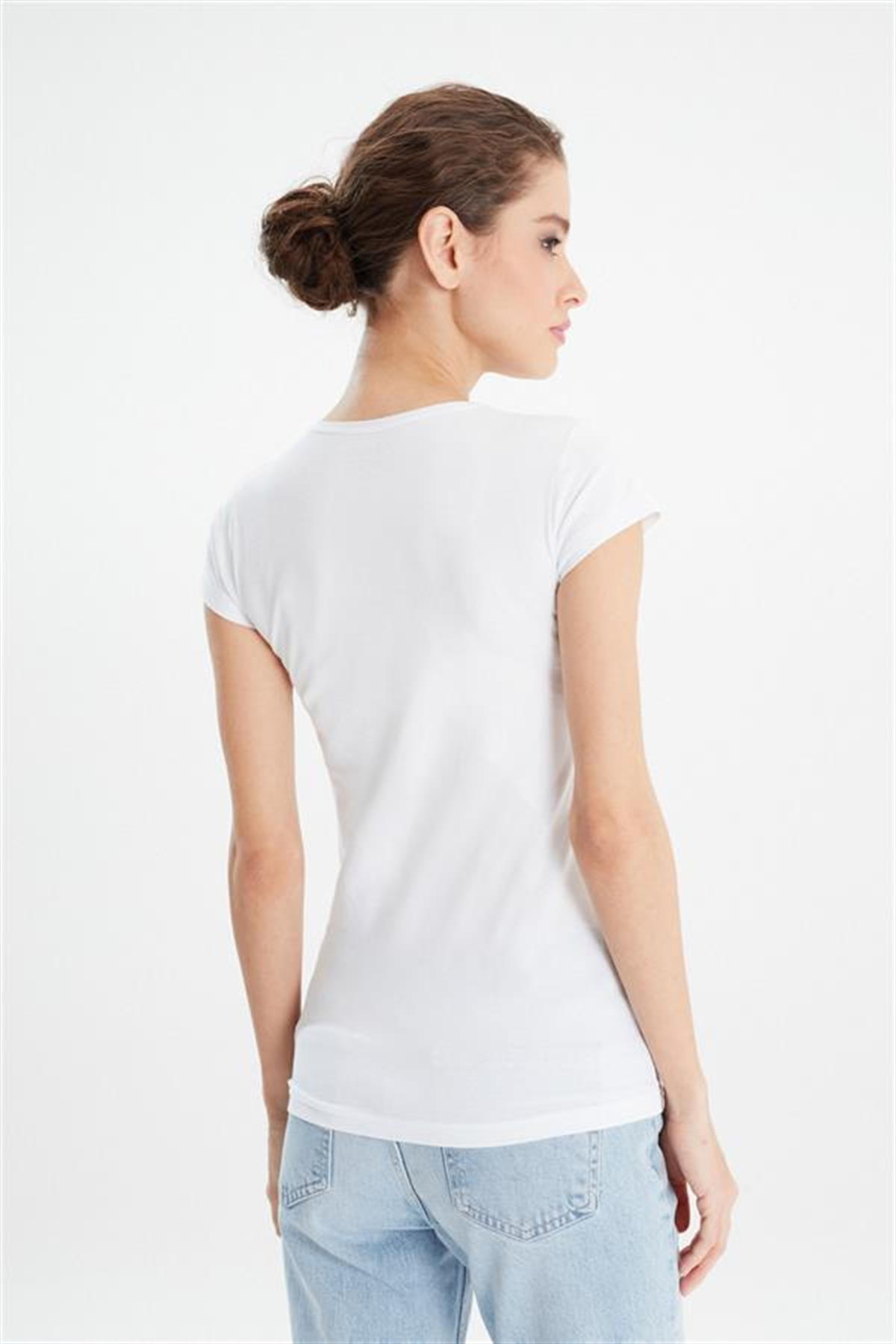 Erdem 6 Adet Kadın Bisiklet Yaka T-Shirt 2330 