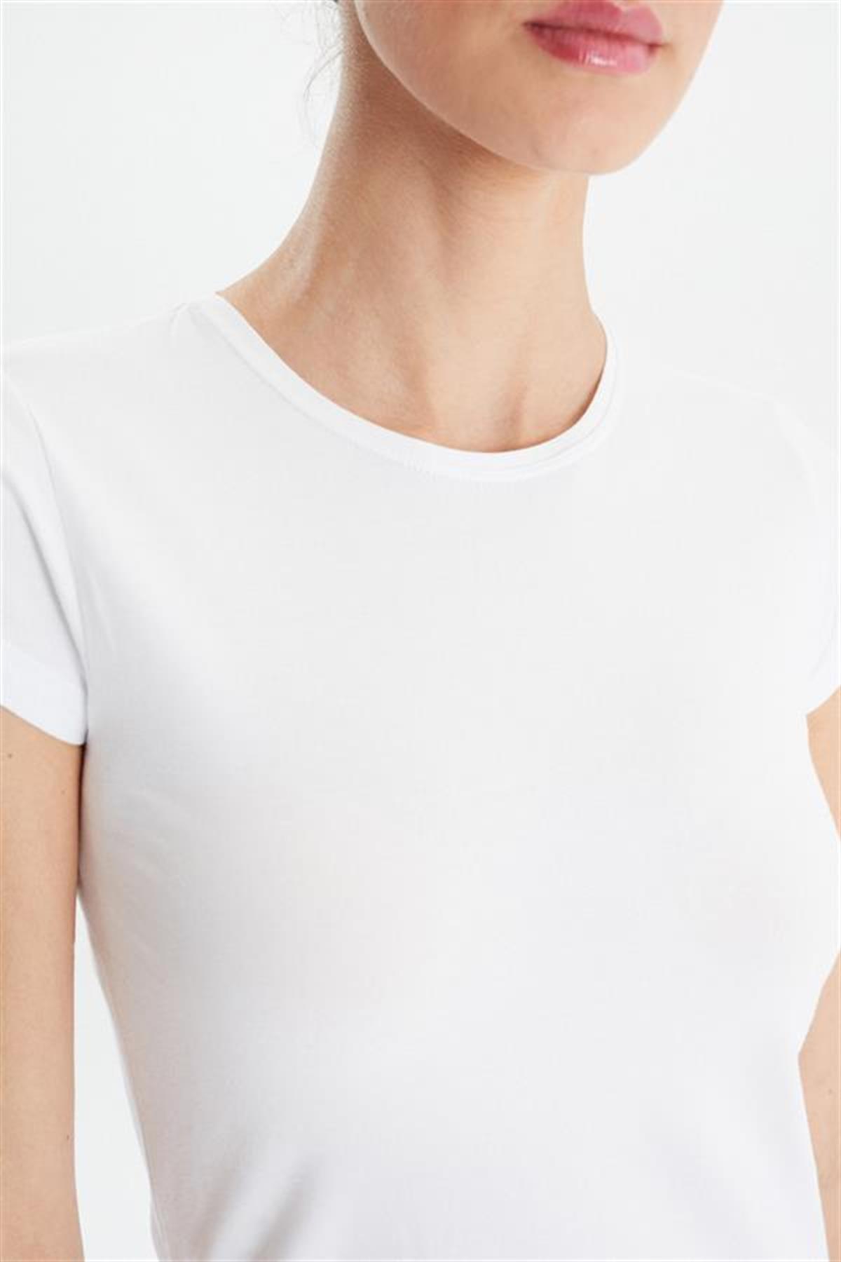 Erdem 6 Adet Kadın Bisiklet Yaka T-Shirt 2330 