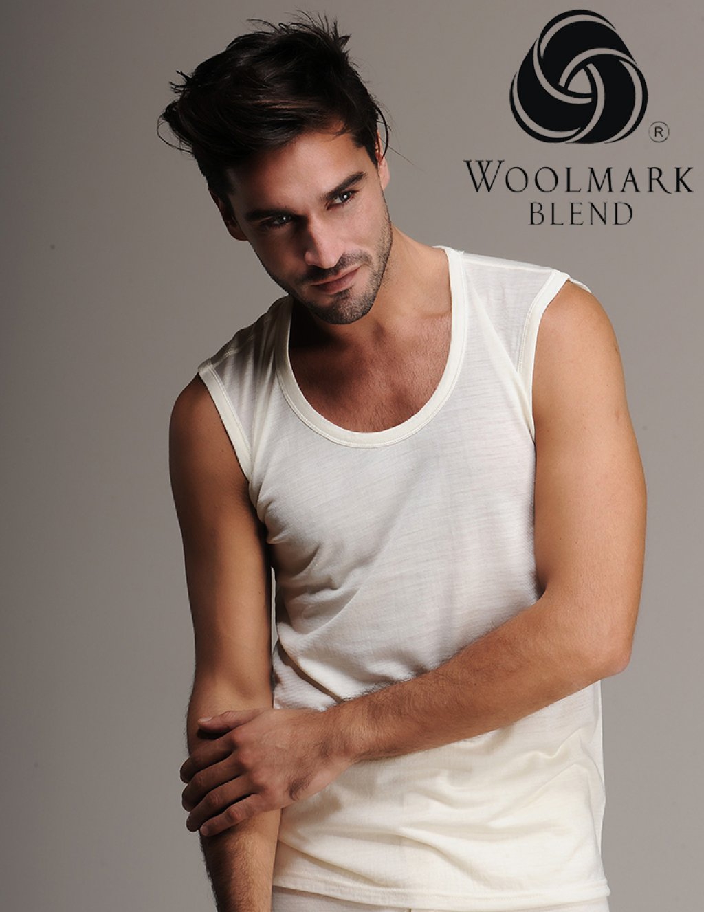 Hasyün Erkek %75 Yün Ekstra İnce Atlet Krem