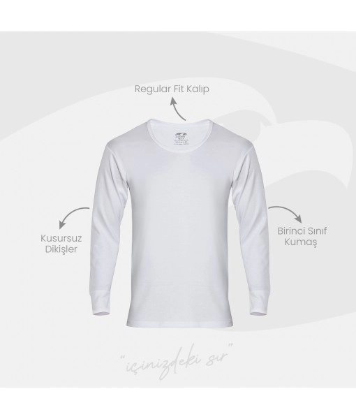 Şahin Erkek %100 Pamuk Uzun Manşetli İnterlok Üst İçlik