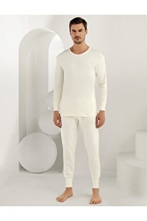 Şahinler Uzun Manşetli İnterlok Alt İçlik Krem ME017