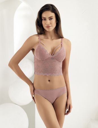 Şahinler Desteksiz Bralet Sütyen Takım Gül Kurusu MB12800