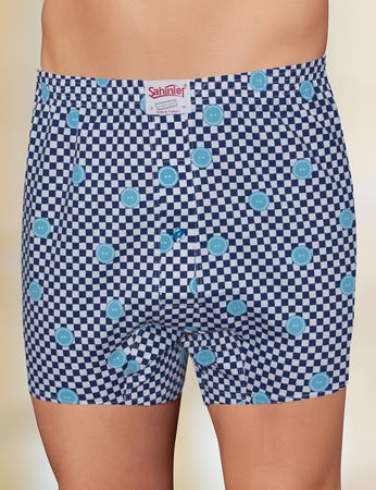 Şahinler Penye Düğmeli Desenli Erkek Boxer ME010-DESENLİ