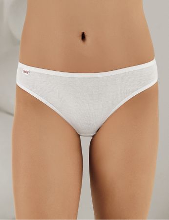 Şahinler Kadın Lastik Biyeli Ribana Külot Beyaz MB023