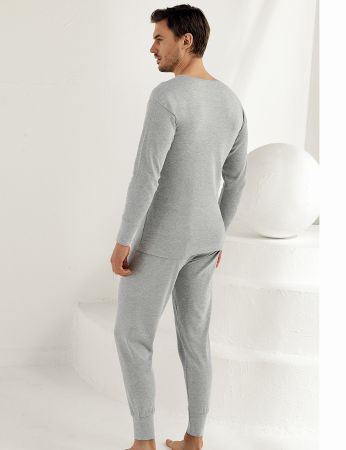 Şahinler Uzun Manşetli İnterlok Alt İçlik Gri ME017