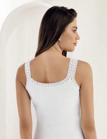 Şahinler Çift Askı Likralı Dantelli Atlet MB614