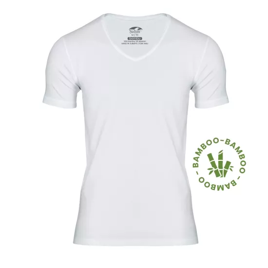 Şahin 6 Adet Bambu V Yaka Erkek Tshirt 10028