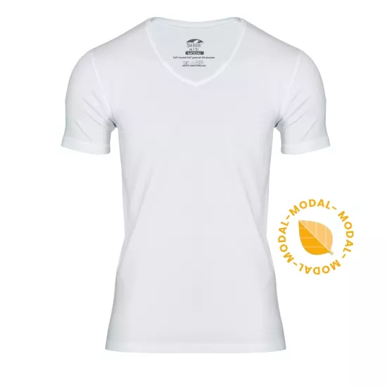 Şahin 6 Adet Erkek Modal V Yaka Tshirt 10067