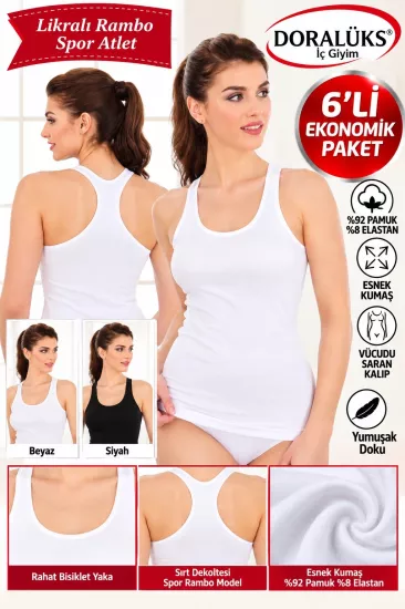 Doralüks 6 Adet Kadın Likralı Sporcu Atlet