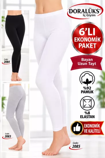 Doralüks 6 Adet Kadın Uzun Tayt