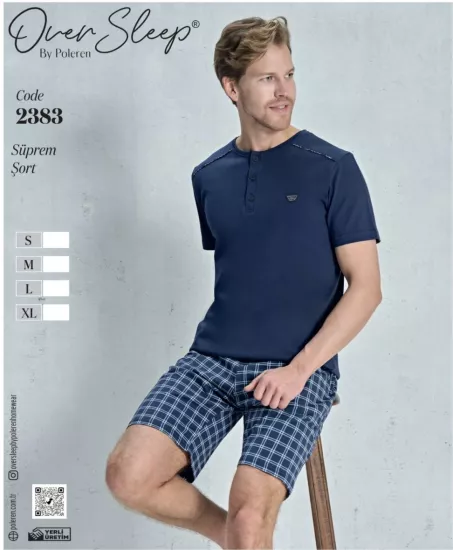Poleren Erkek Şortlu Pijama Takım 2383