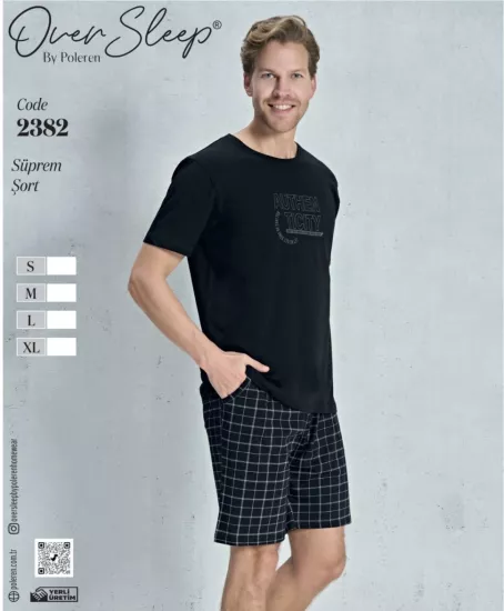 Poleren Erkek Şortlu Pijama Takım 2382
