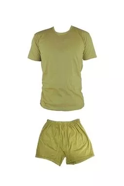 Asker 2 Parça Haki Renk Fanila ve Boxer Set
