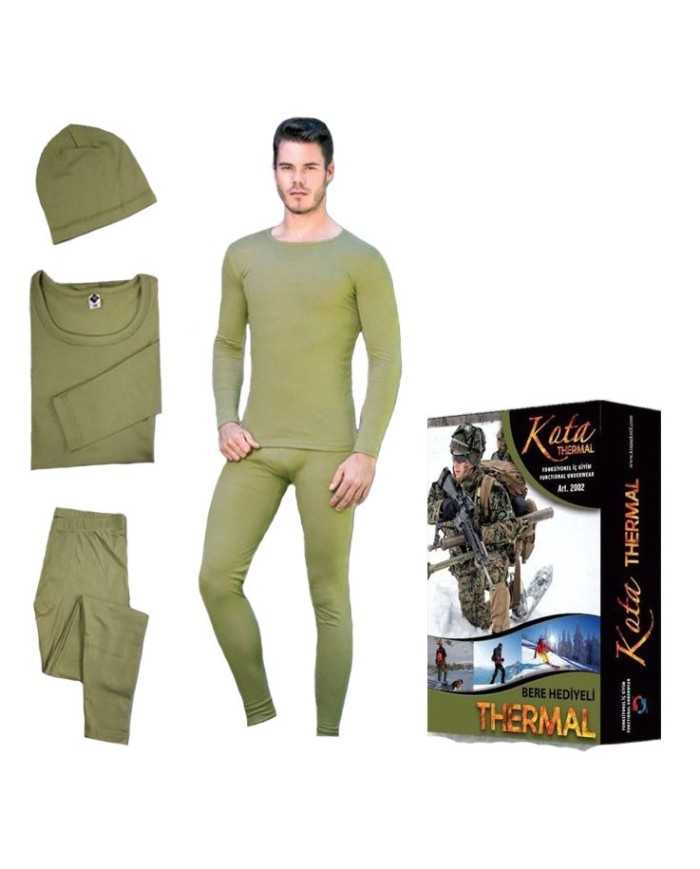 Kota Erkek Termal İçlik Set Bere Hediyeli